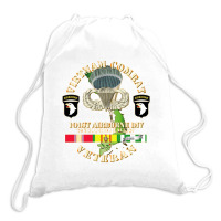 Vietnam Coombat Veteran W 101st Airborne Drawstring Bags | Artistshot