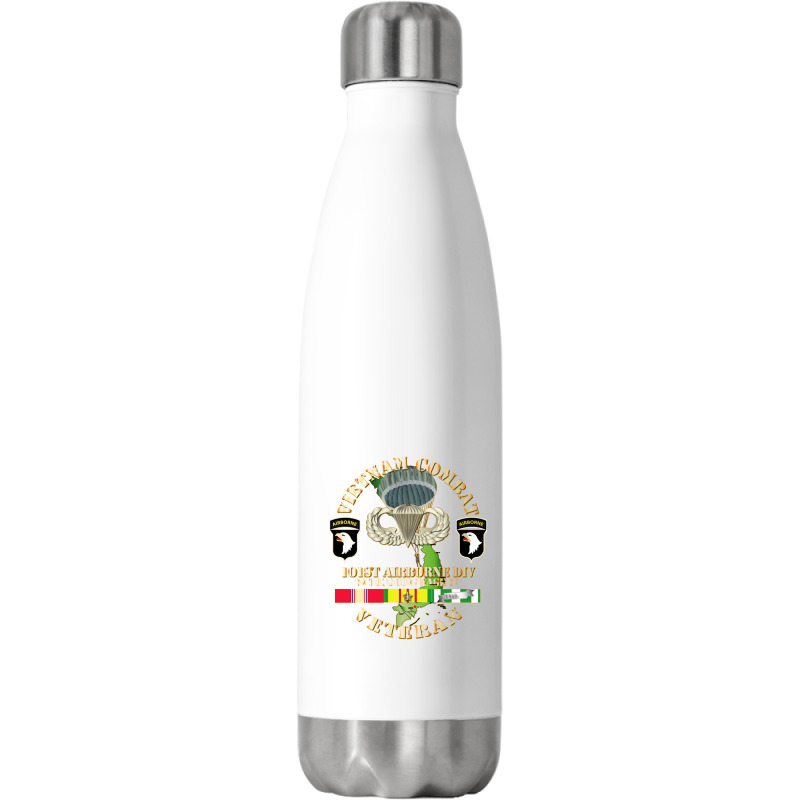 Vietnam Coombat Veteran W 101st Airborne Stainless Steel Water Bottle | Artistshot