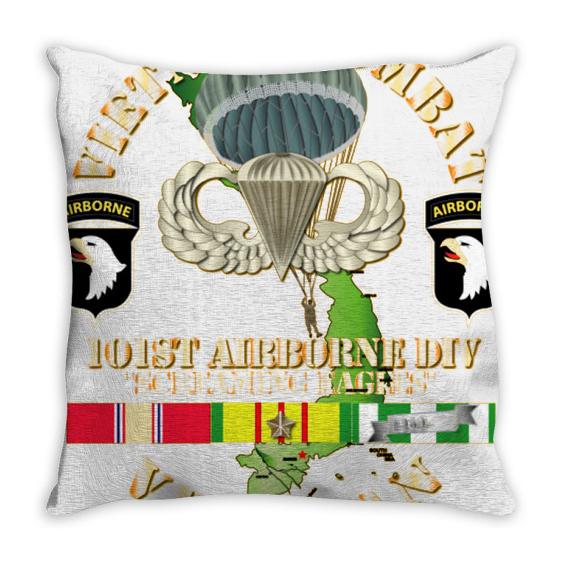 Vietnam Coombat Veteran W 101st Airborne Throw Pillow | Artistshot