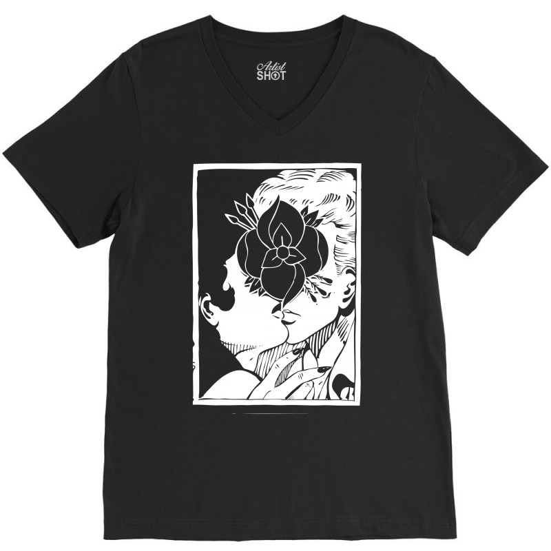 La Dispute The Kiss V-neck Tee | Artistshot