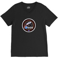 Stereoscopic View Of The Milky Way Galaxy Earth And Moon For Stereosco V-neck Tee | Artistshot