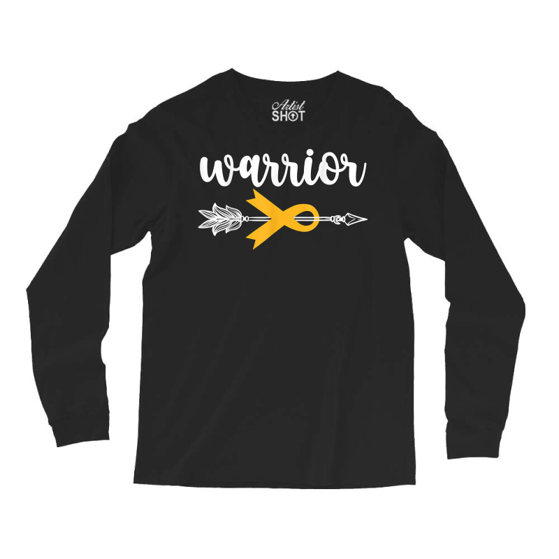 Warrior Childhood Cancer Awareness Hope Support Strong T Shirt Long Sleeve Shirts | Artistshot