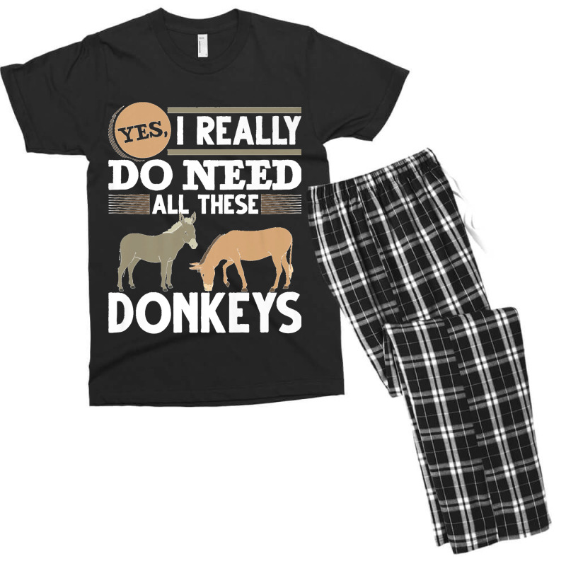 Farm Animal Lover Farming Farmer Funny Donkey Premium Men's T-shirt Pajama Set by EaglesonBonnie | Artistshot