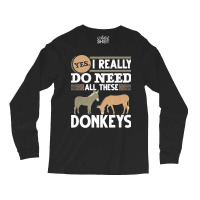 Farm Animal Lover Farming Farmer Funny Donkey Premium Long Sleeve Shirts | Artistshot