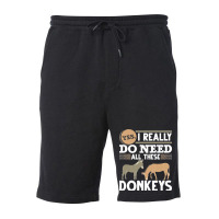 Farm Animal Lover Farming Farmer Funny Donkey Premium Fleece Short | Artistshot