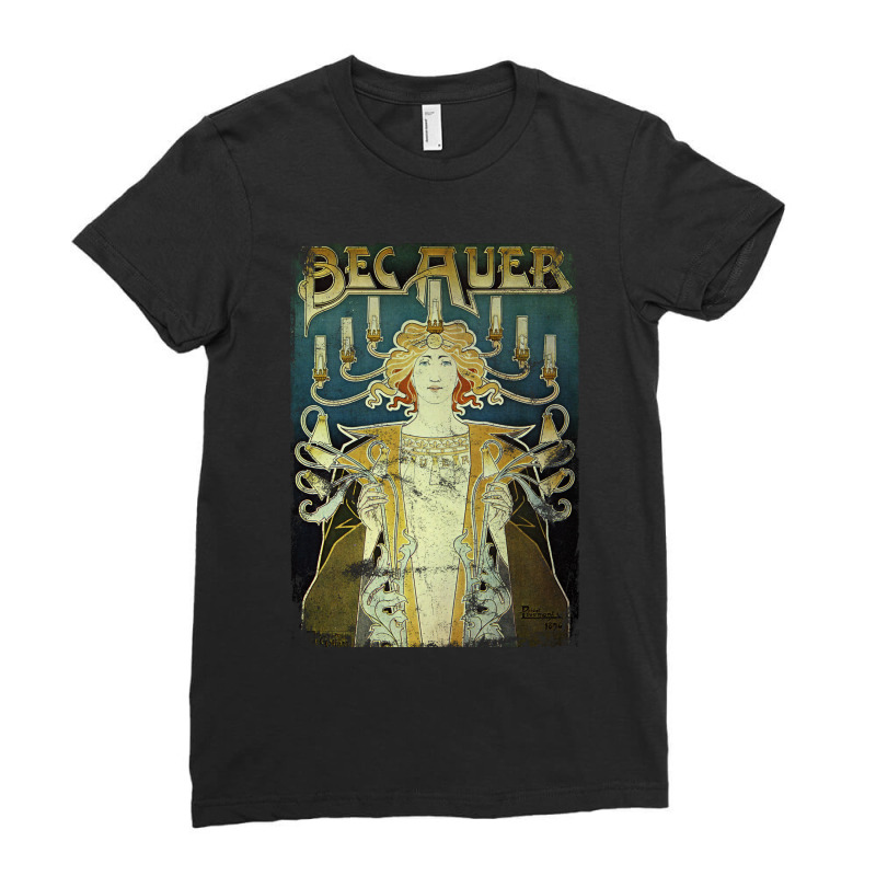 Vintage Graphic  Nouveau Classical Music Ladies Fitted T-Shirt by ReaganArtists | Artistshot