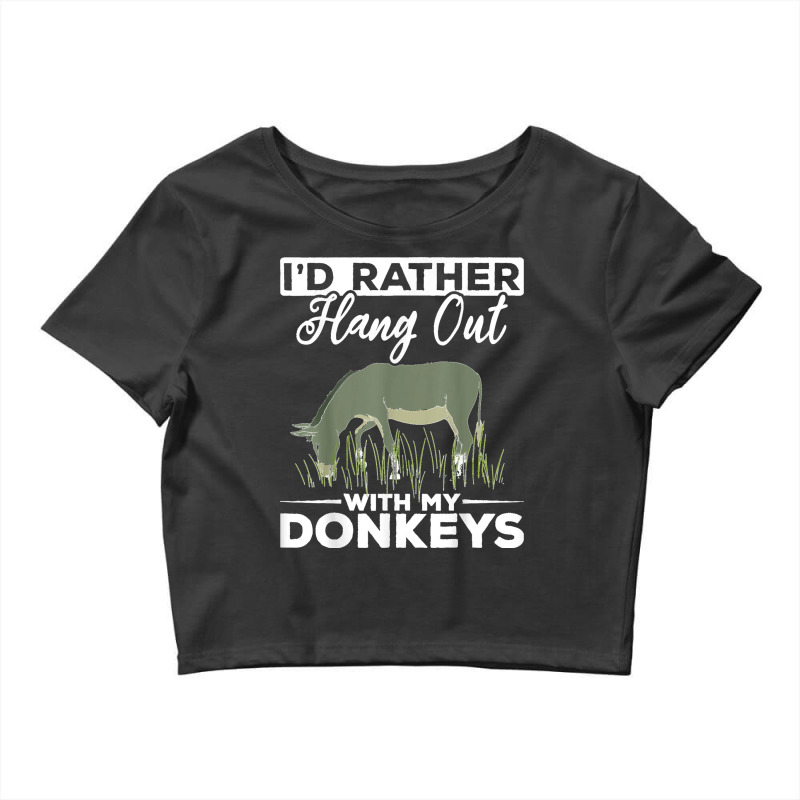 Farming Donkey Lover Farm Animal Farmer Funny Donkey Crop Top by EaglesonBonnie | Artistshot