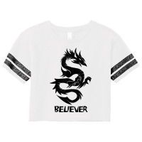 Imagine Dream Believe  Fantasy Dragon Tattoo Music Vintage Retro Scorecard Crop Tee | Artistshot