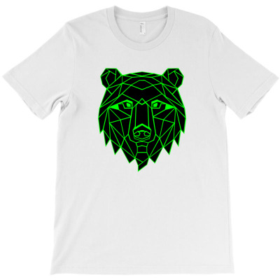 Bear Green Geometric T-shirt Designed By Nilton João Cruz