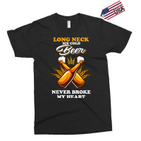 Vintage Long Neck Ice Cold Beer Never Broke My Heart T Shirt Exclusive T-shirt | Artistshot