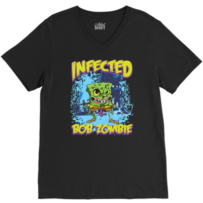 Infected Bob Zombie V-neck Tee Designed By Ditreamx
