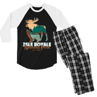 Isle Royale National Park Men's 3/4 Sleeve Pajama Set | Artistshot