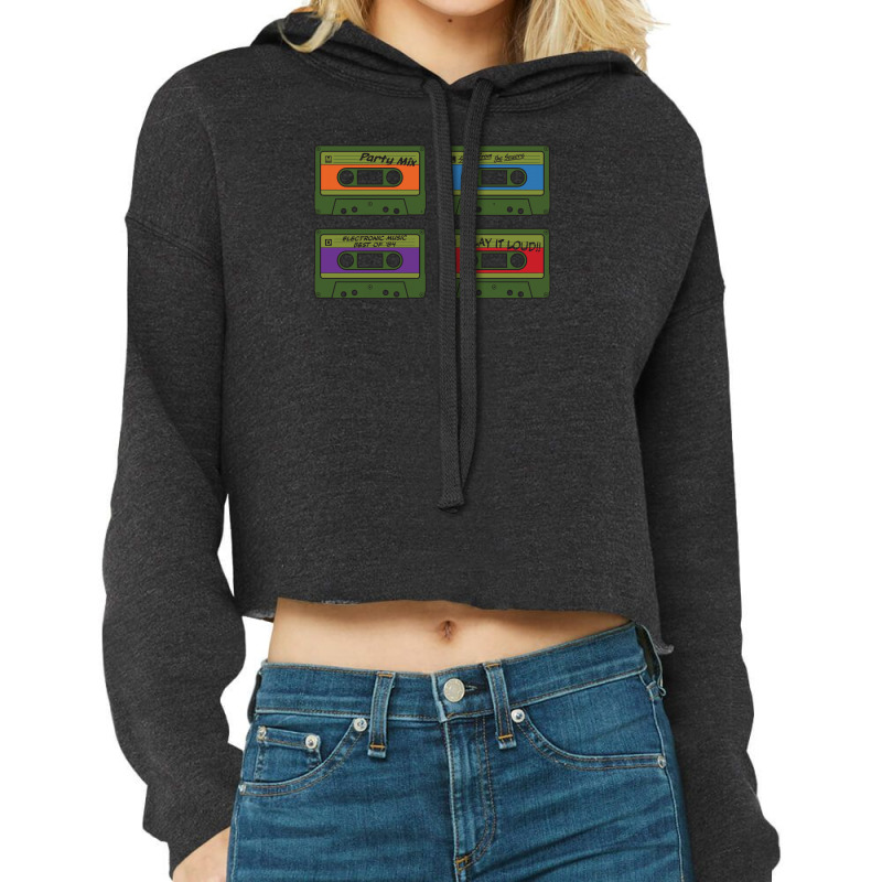 Cassette Retro Cropped Hoodie | Artistshot