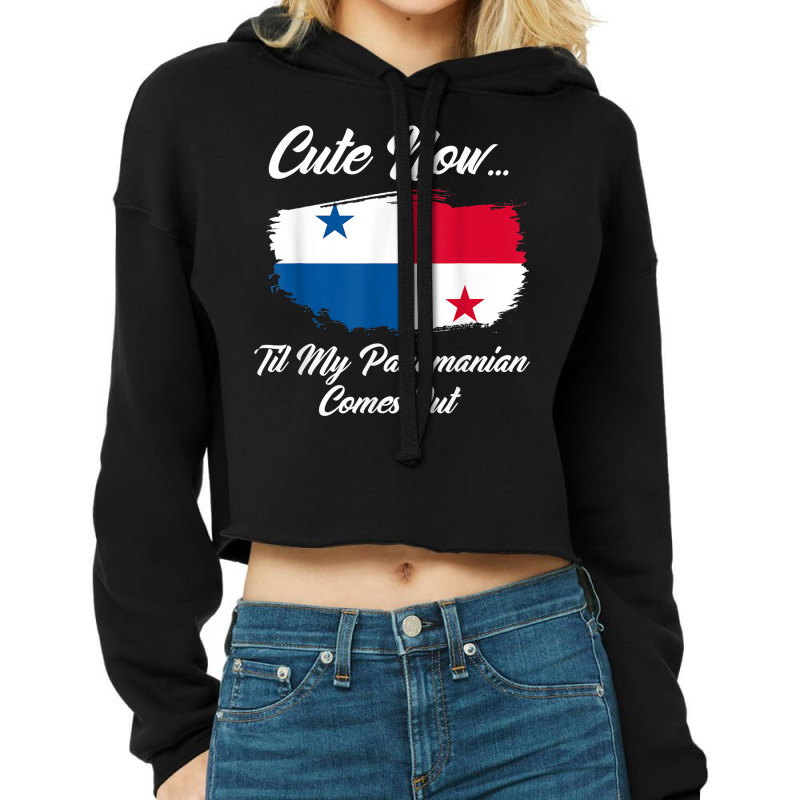 Cute Now Til My Panamanian Comes Out Funny Panamanian T Shirt Cropped Hoodie by roopeedwrich76 | Artistshot