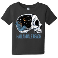 Hallandale Beach T  Shirt Chilling Skeleton Hallandale Beach T  Shirt Baby Tee | Artistshot