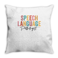 Speech Language Pathologist Groovy Wavy Speech Therapy T Shirt Throw Pillow | Artistshot