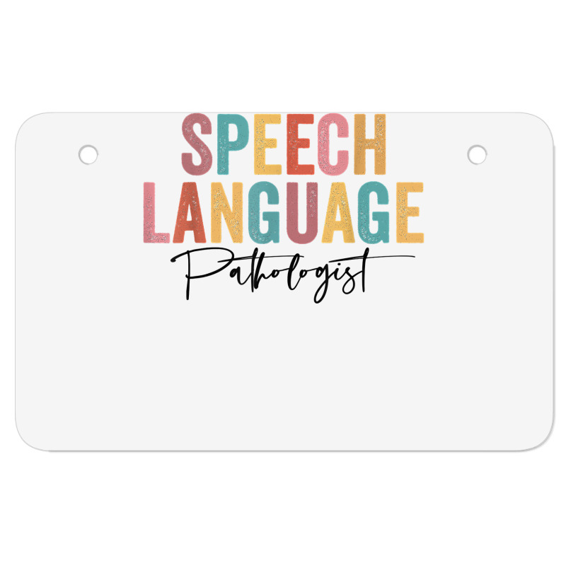 Speech Language Pathologist Groovy Wavy Speech Therapy T Shirt Atv License Plate | Artistshot