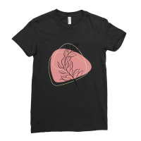 Minimalist Leaf Line Art Ladies Fitted T-shirt | Artistshot