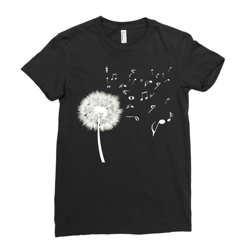 Dandelion Music T  Shirt Dandelion Music Note Music Lover T  Shirt Ladies Fitted T-Shirt by savannasavor | Artistshot