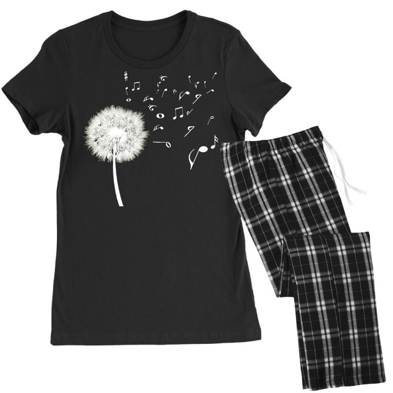 Dandelion Music T  Shirt Dandelion Music Note Music Lover T  Shirt Women's Pajamas Set by savannasavor | Artistshot