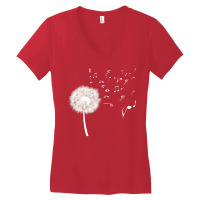 Dandelion Music T  Shirt Dandelion Music Note Music Lover T  Shirt Women's V-neck T-shirt | Artistshot