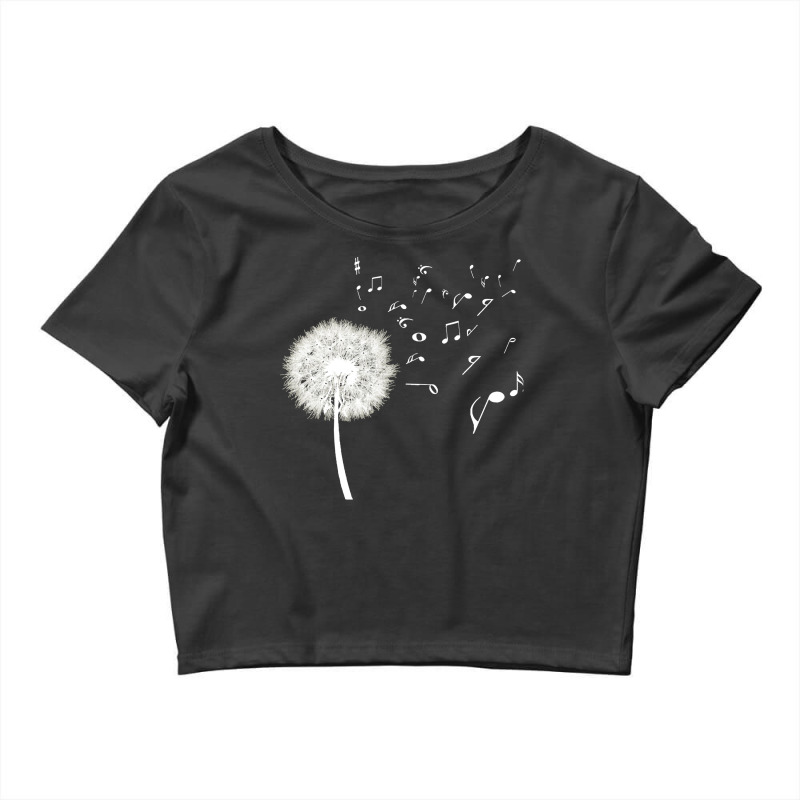 Dandelion Music T  Shirt Dandelion Music Note Music Lover T  Shirt Crop Top by savannasavor | Artistshot