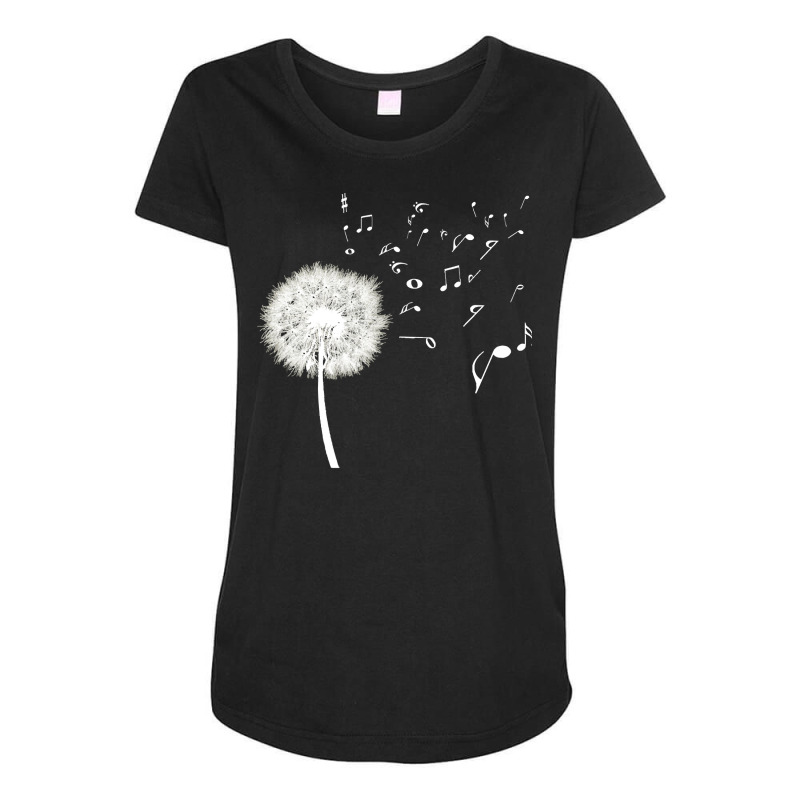 Dandelion Music T  Shirt Dandelion Music Note Music Lover T  Shirt Maternity Scoop Neck T-shirt by savannasavor | Artistshot