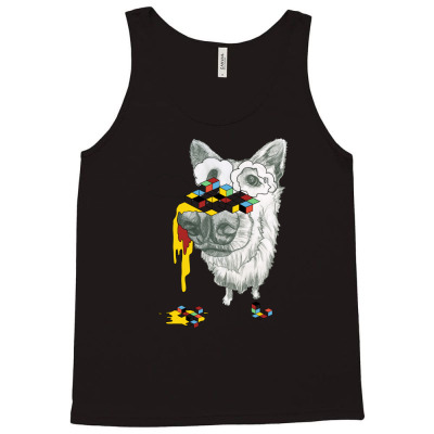Cube Dog Tank Top Designed By Chilistore