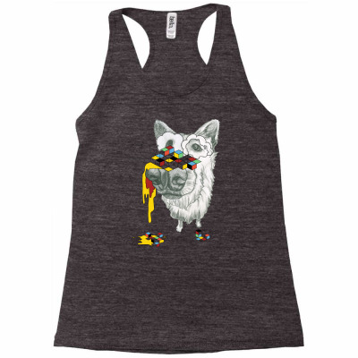 Cube Dog Racerback Tank Designed By Chilistore