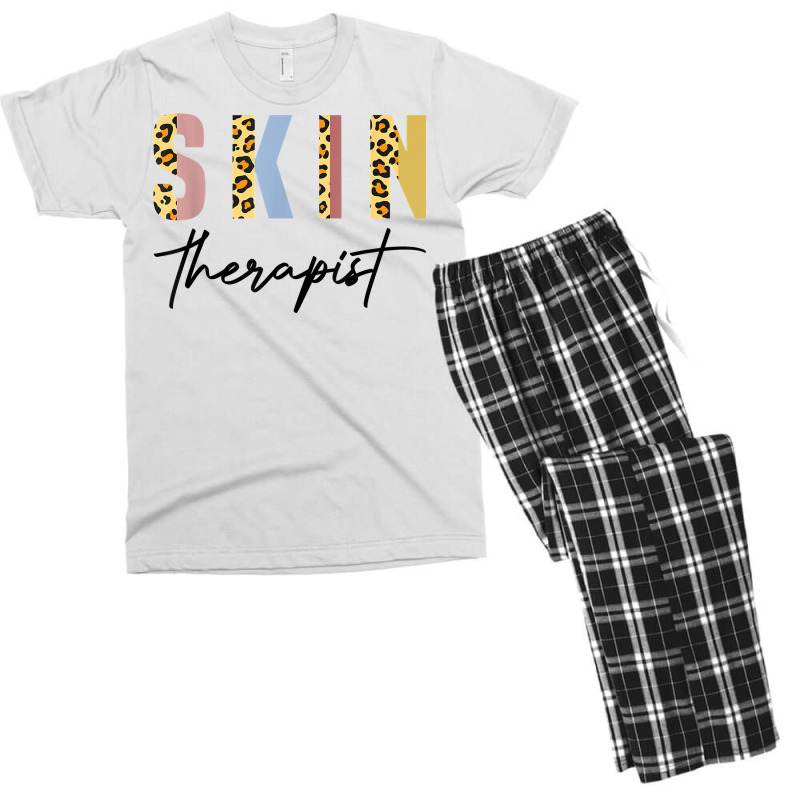 Skin Therapist Skincare Lover Skin Esthetician T Shirt Men's T-shirt Pajama Set | Artistshot