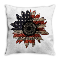 American Sunflower Throw Pillow | Artistshot