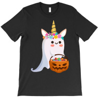 Unicorn Ghost Halloween T  Shirt Cute Unicorn Ghost Pumpkin Halloween T-shirt | Artistshot