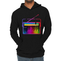 Womens Cassette Stereo Retro Vintage 80's 90's Music Costume Party Ani Lightweight Hoodie | Artistshot