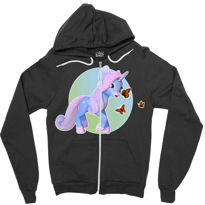 Unicorn T  Shirt Unicorn With Butterflies T  Shirt Zipper Hoodie by huntingsignpost | Artistshot