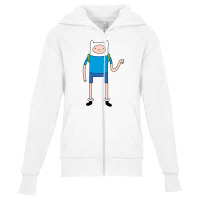 Finn Adventure Time Youth Zipper Hoodie | Artistshot