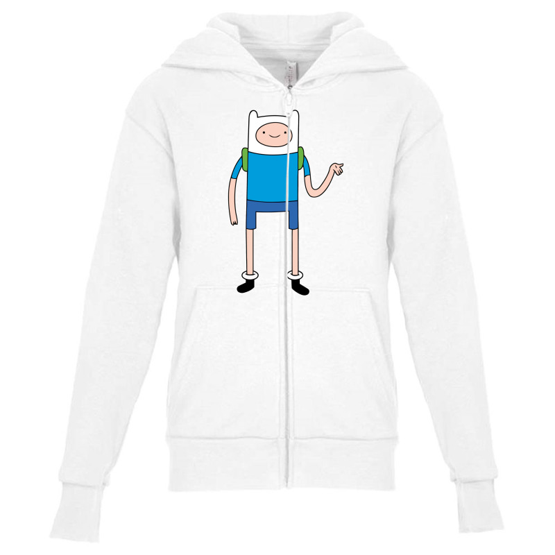 Finn Adventure Time Youth Zipper Hoodie | Artistshot