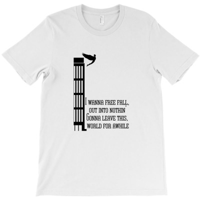 Free Fallin Black T-shirt Designed By Audrez