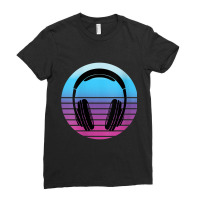 Womens Hip Hop Vintage Headphones Retro Rap Rapper 90s Music Funny Gif Ladies Fitted T-shirt | Artistshot