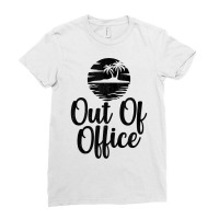 Out Of Office Tropal Summer Tank Top Ladies Fitted T-shirt | Artistshot