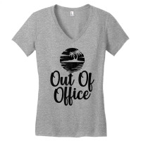 Out Of Office Tropal Summer Tank Top Women's V-neck T-shirt | Artistshot