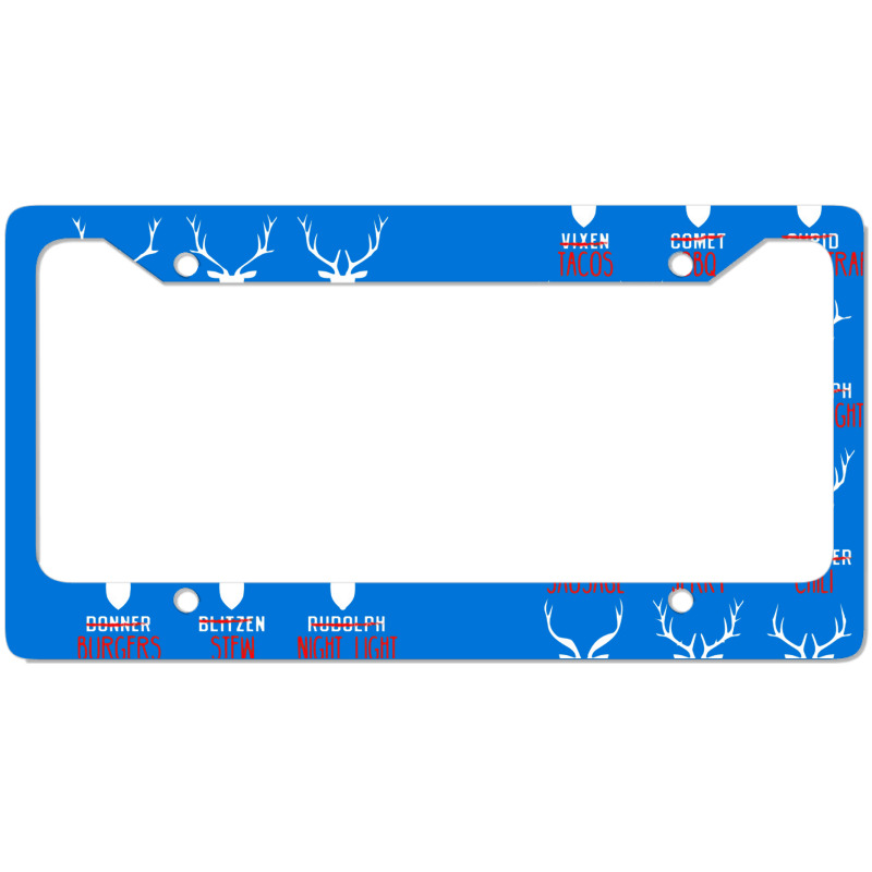 Deer Hunter All Of Santa's Reindeer Tee License Plate Frame by strawberriesandscream | Artistshot