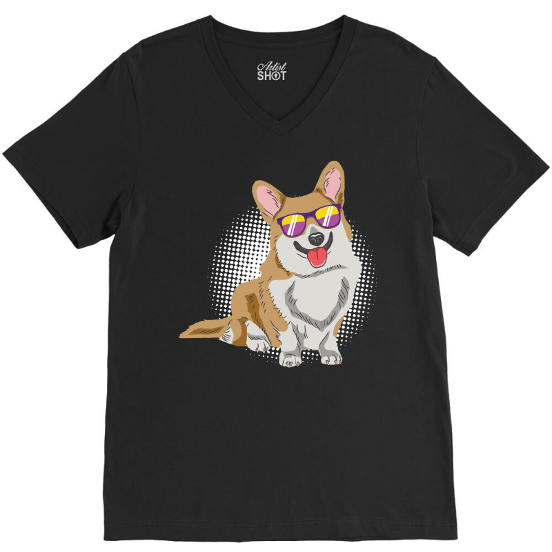 Welsh Corgi T  Shirt Welsh Corgi Dog T  Shirt V-Neck Tee by huntingsignpost | Artistshot