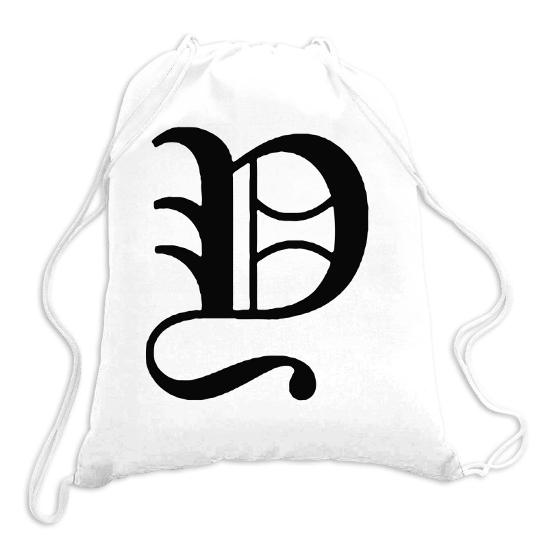 Old English Style Initial Letter Y Drawstring Bags. By Artistshot