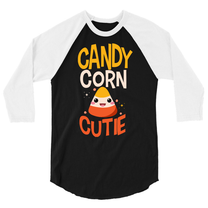 Cutie Candy Corn Sweet Halloween T  Shirt Cutie Candy Corn Sweet Hallo 3/4 Sleeve Shirt | Artistshot