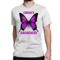 Crohn's Awareness Butterfly Classic T-shirt | Artistshot