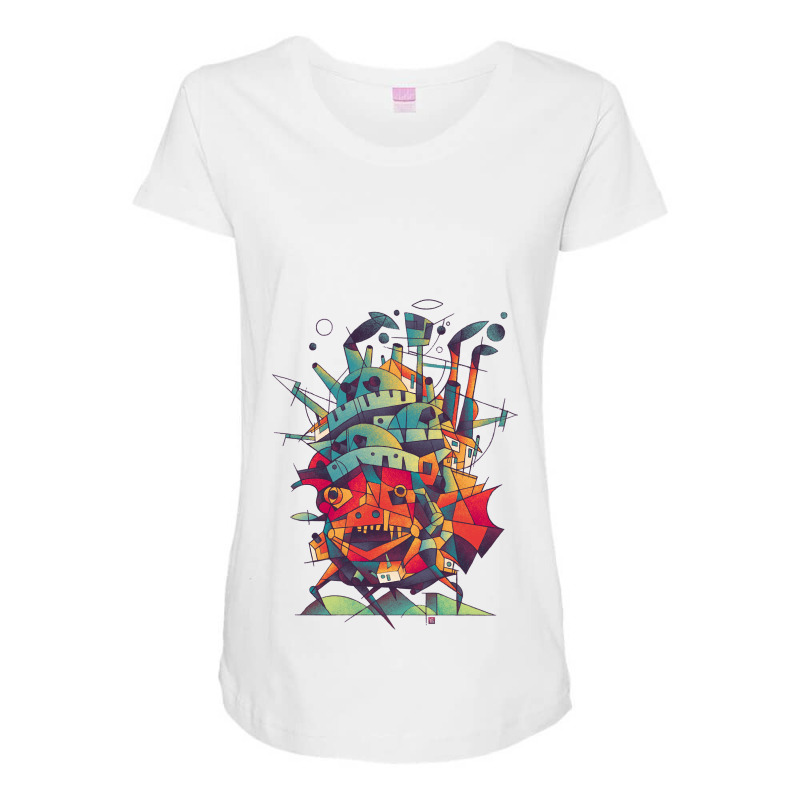 Moving Castle Maternity Scoop Neck T-shirt by Jose-Rodriguez | Artistshot