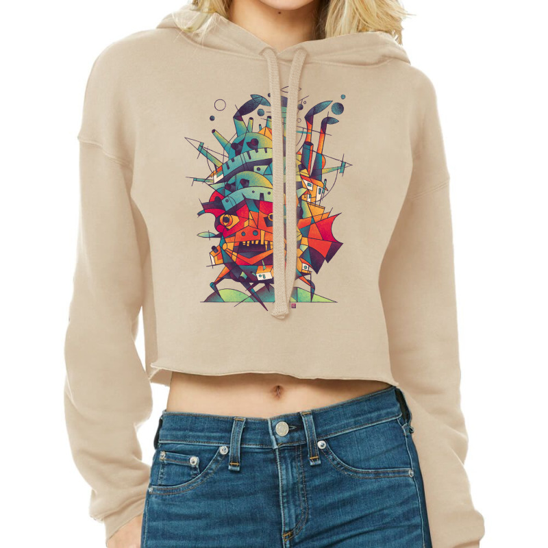 Moving Castle Cropped Hoodie by Jose-Rodriguez | Artistshot