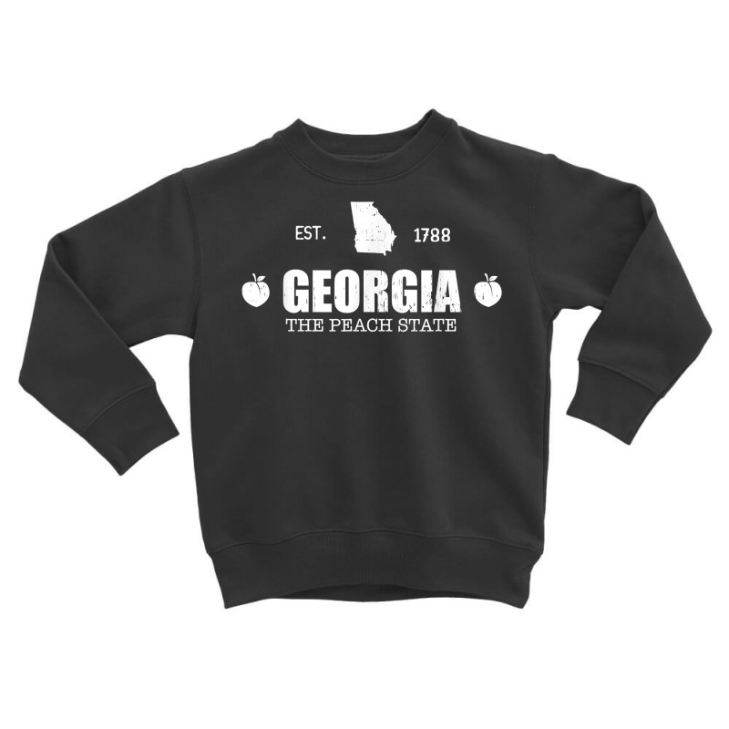 Georgia The Peach State Used Look T Shirt Toddler Sweatshirt by dewresowashg | Artistshot