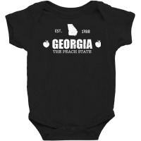 Georgia The Peach State Used Look T Shirt Baby Bodysuit | Artistshot