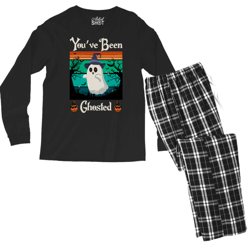 Youve Been Ghosted T  Shirt You've Been Ghosted Funny Cute Halloween G Men's Long Sleeve Pajama Set by huntingsignpost | Artistshot